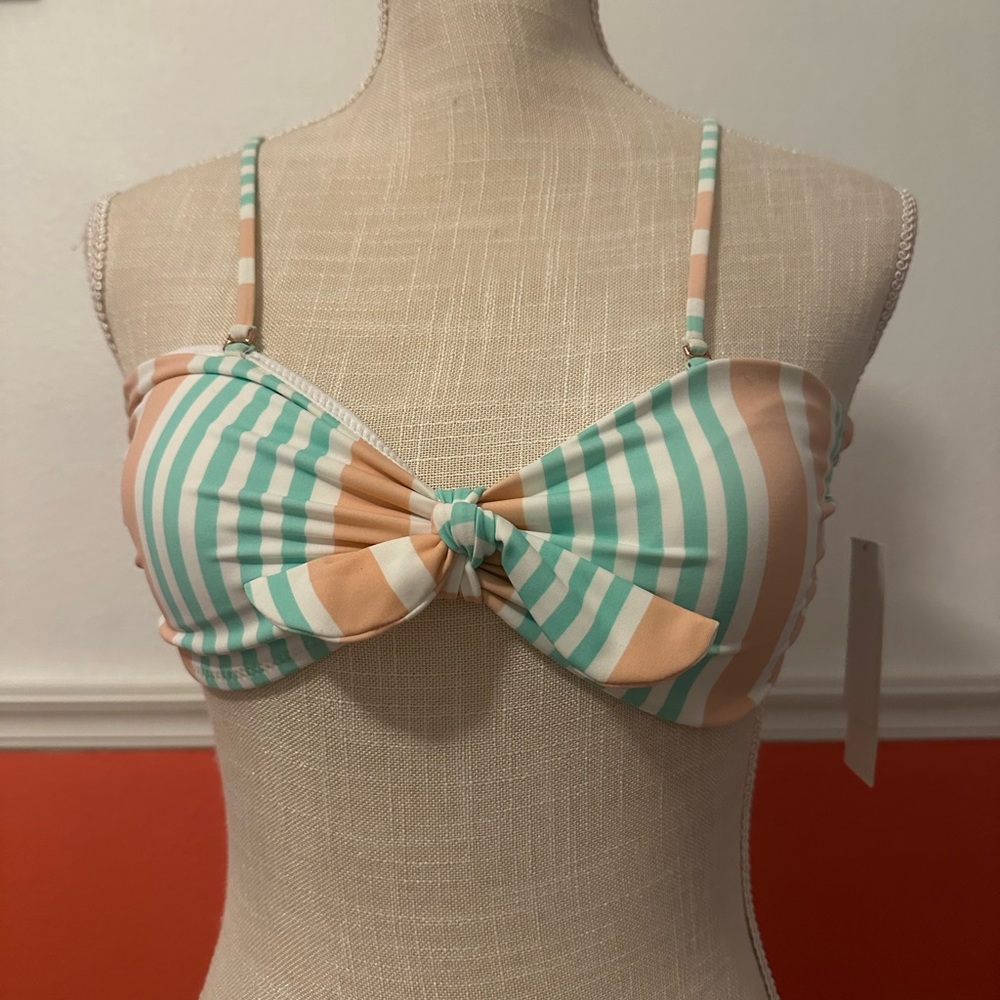 Raisins coco stripe bikini top. Brand new with tags. Size M